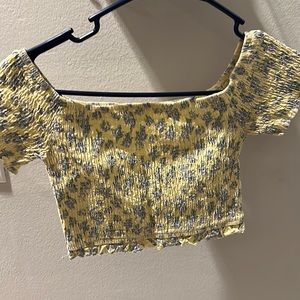 Yellow crop top